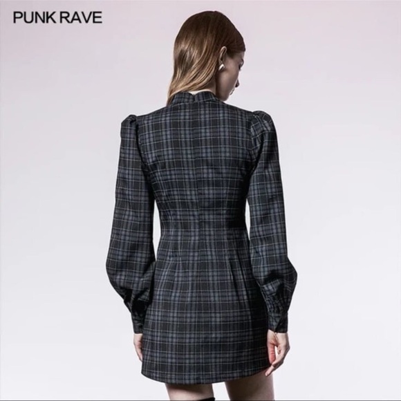 NWT Punk Rave Plaid Heart Cut Out Mini Dress | Small - Picture 2 of 10